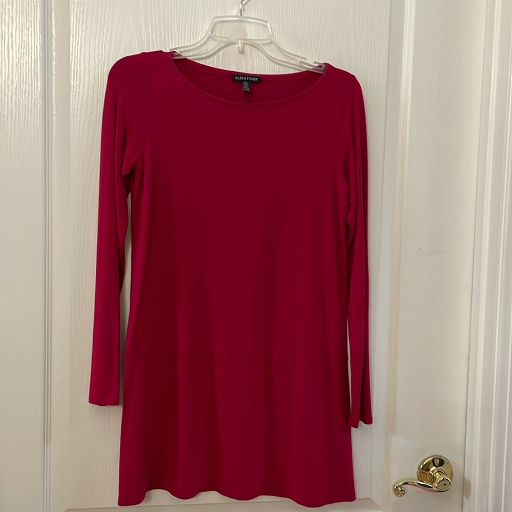 Eileen Fisher Tunic Blouse Size XS Pink/Red